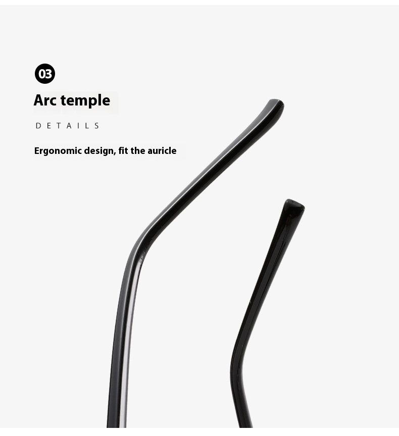 Ramă de ochelari metalică ultra-ușoară, ochelari de miopie cu formă neregulată, nemagnetici, ochelari de vedere pentru studenți cu fața goală TR1602_voghion.com