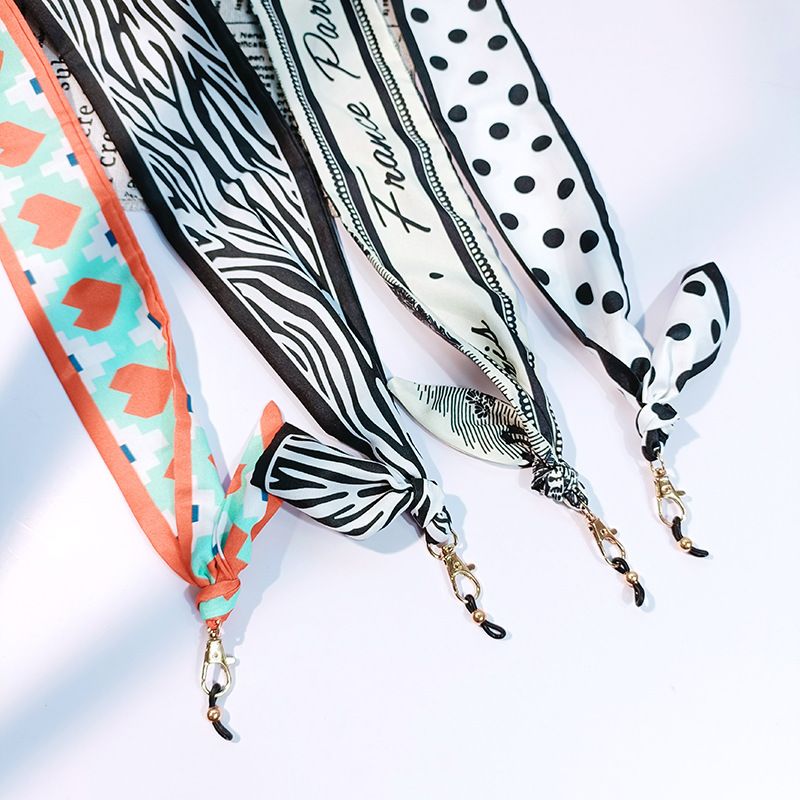 Silk Scarf High-End Hanging Glasses Strap Anti-Lost Mask Chain_voghion.com