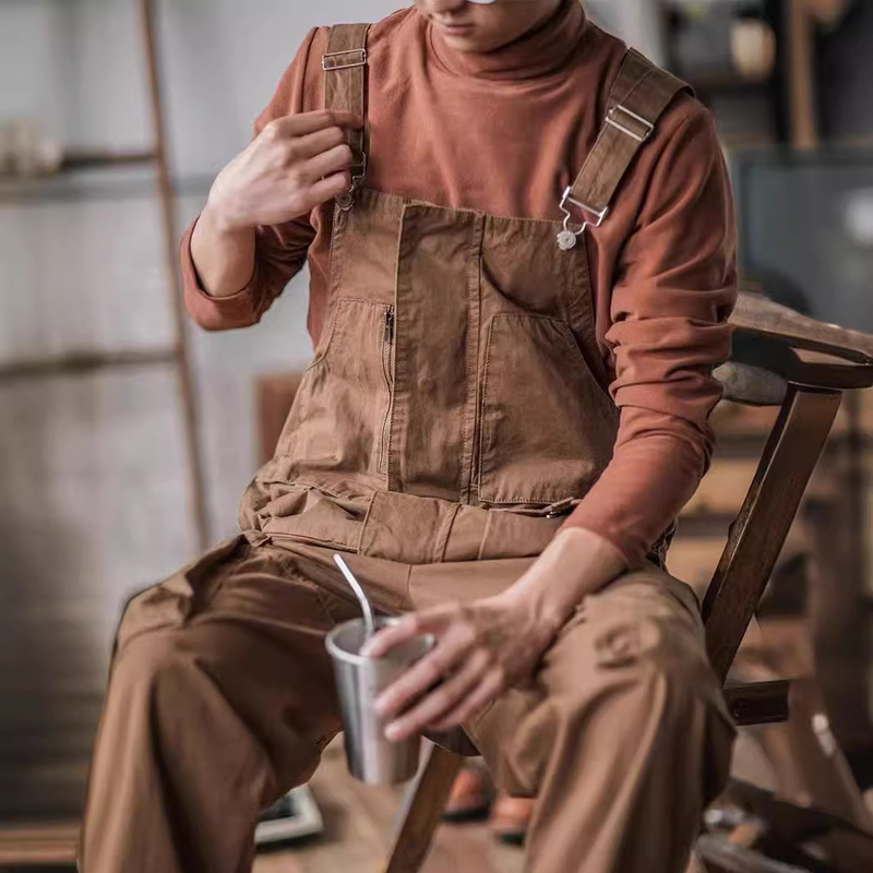 Vīriešu apģērbs, karsti pārdodams, Reverse Craftsman American Workwear Amikaji vaļīgs, mazgāts kombinezons, vīriešu kombinezons_voghion.com