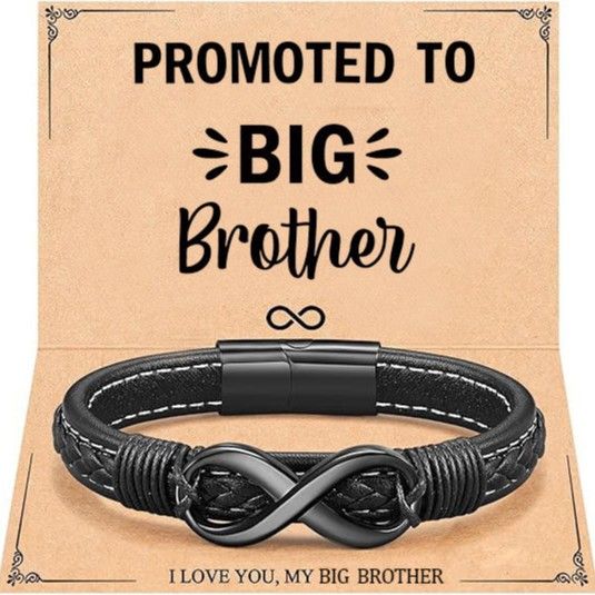 Bracciale da uomo in acciaio inossidabile con forma magnetica nera a forma di 8 "To My Man"_voghion.com