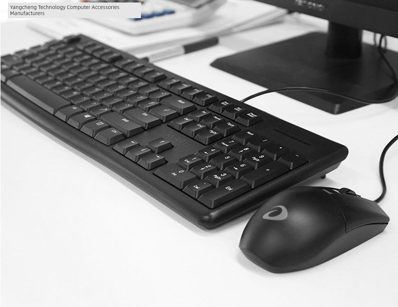 Ensemble clavier et souris filaires ergonomiques Dearyou Lk185t pour la maison, le bureau, l'ordinateur portable, le bureau, neutre_voghion.com