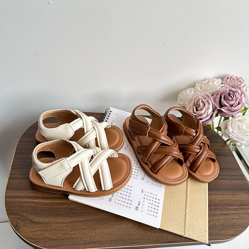 Sandali estate 2025 nuovi bambini principessa alla moda bambine suola morbida neonato scarpe romane_voghion.com