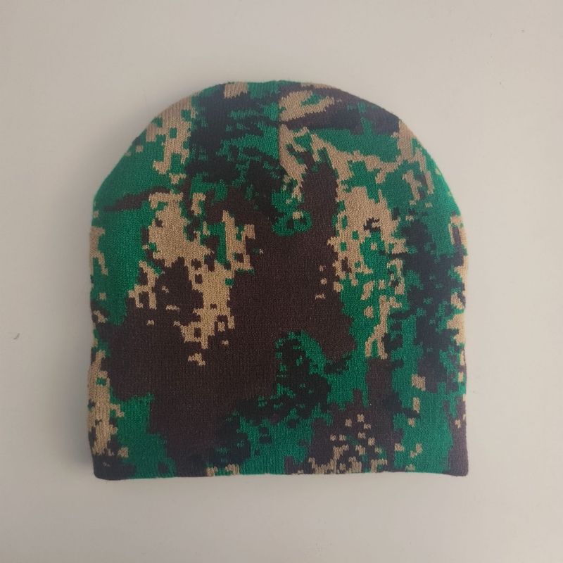 Shun Zun Knitted Camouflage Jacquard Wool Winter Warm Creative Pullover Can Also Be Custom Printed Hat_voghion.com