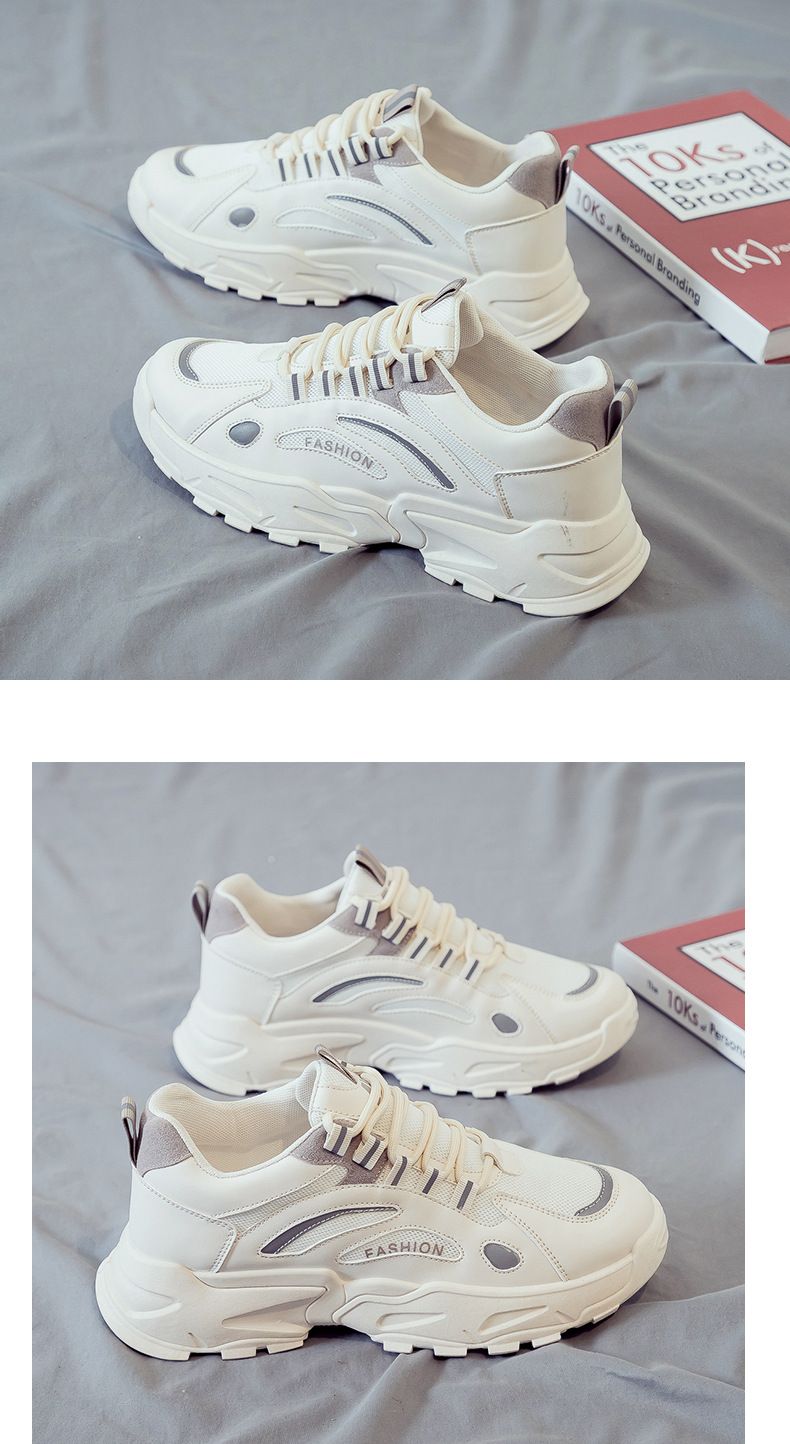 Men's Shoes Breathable Mesh Running Shoes With Thick Sole, Lightweight Comfortable Sneakers For Jogging, Walking, Gym Workouts_voghion.com