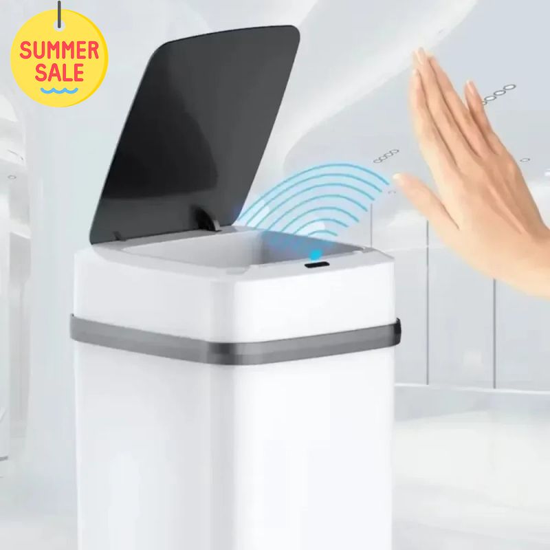 13L Haushalt Küche Badezimmer Wohnzimmer Kontaktloser Intelligenter Sensor Offener Deckel Müll Kann Geruch Isolieren_voghion.com