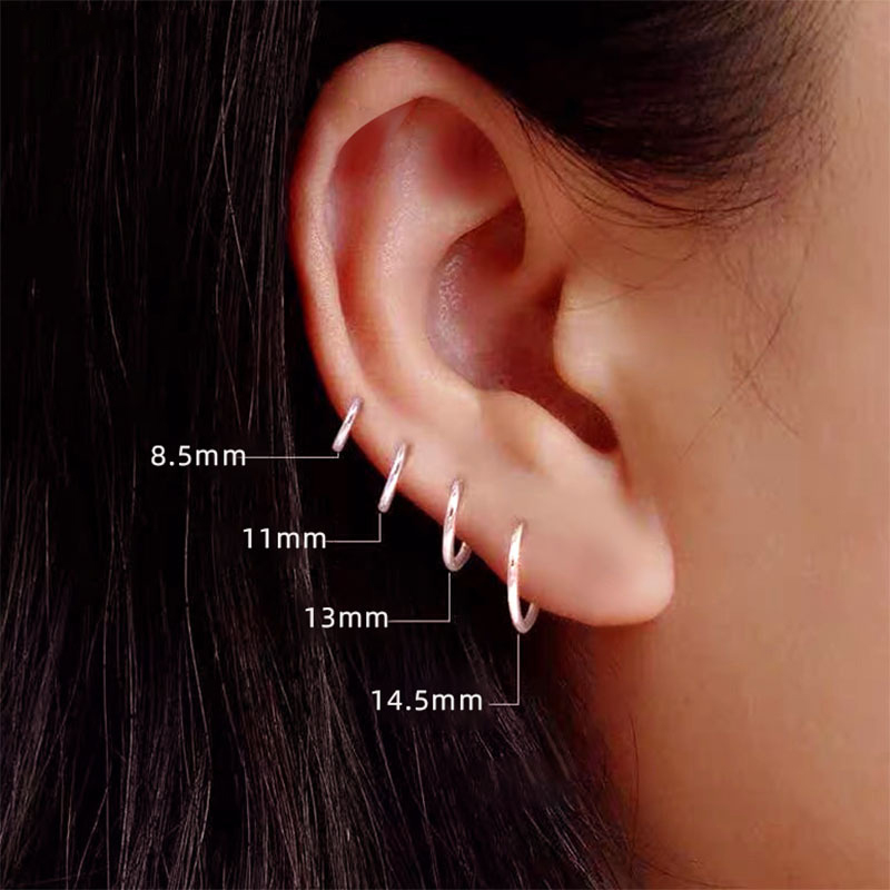 Sterling VENUS Sier Orecchini a cerchio piccoli per le donne Temperamento Gioielli alla moda 2023 Nuovi anelli Dropshi_voghion.com