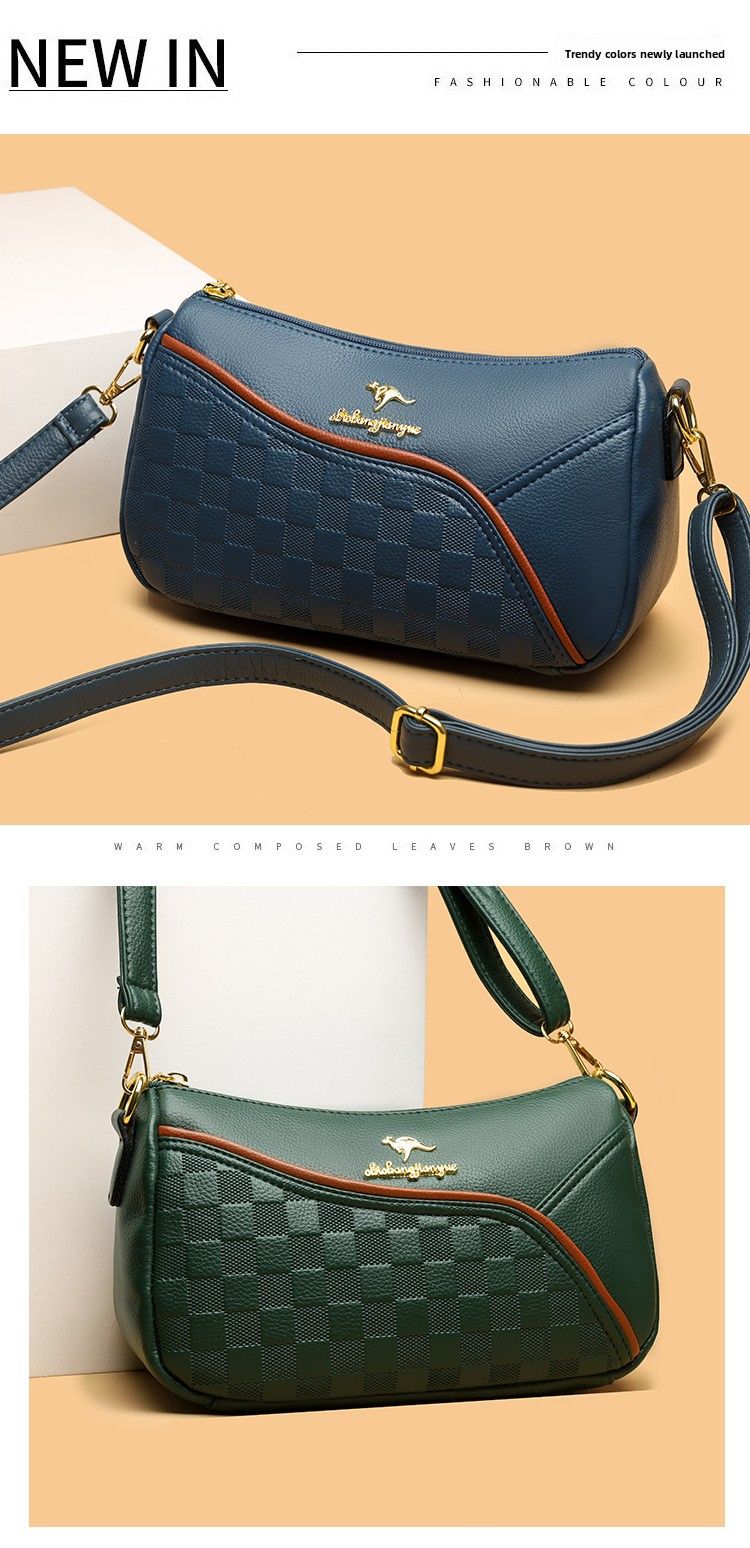 Borsa a tracolla elegante e alla moda per la mamma, semplice e nuova, da donna di mezza età, primavera 2025_voghion.com