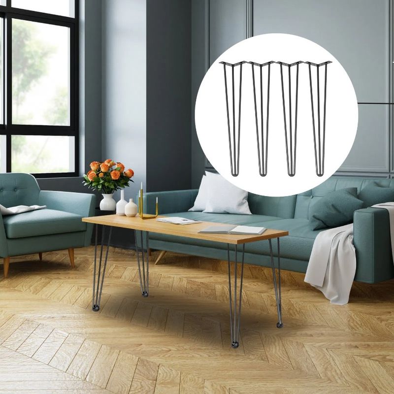 Dining Hairpin Bench Of For Set Legs Black 220lbs Hairpin Desk 3 Each Capacity 26 880lbs Table Desk Desk Legs 4 Rods Load Legs_voghion.com