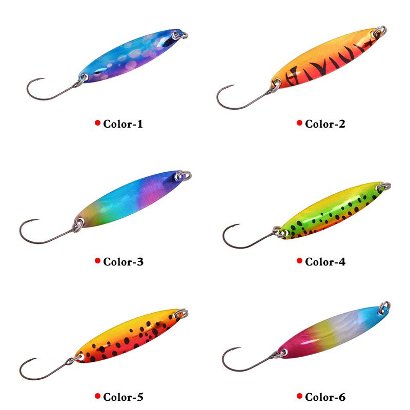 Makou Sequin Fish Bait Luya Bait Sequin Pure Copper Color Willow Leaf Sequin 4 Cm 3.5 G Cocked Mouth Bait_voghion.com