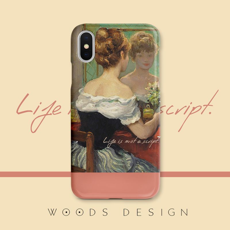 Unschlagbare Qualität Woods Pink Rückseite Ölgemälde Handyhülle für iPhone_voghion.com