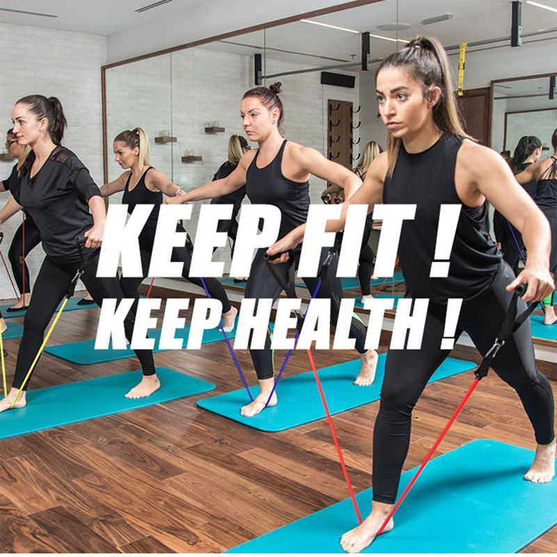 16Pcs Resistance Bands Set Expander Yoga Exercise Fitness Rubber Tubes Band Stretch Training Home Gyms Workout Elastic Pull Rope_voghion.com