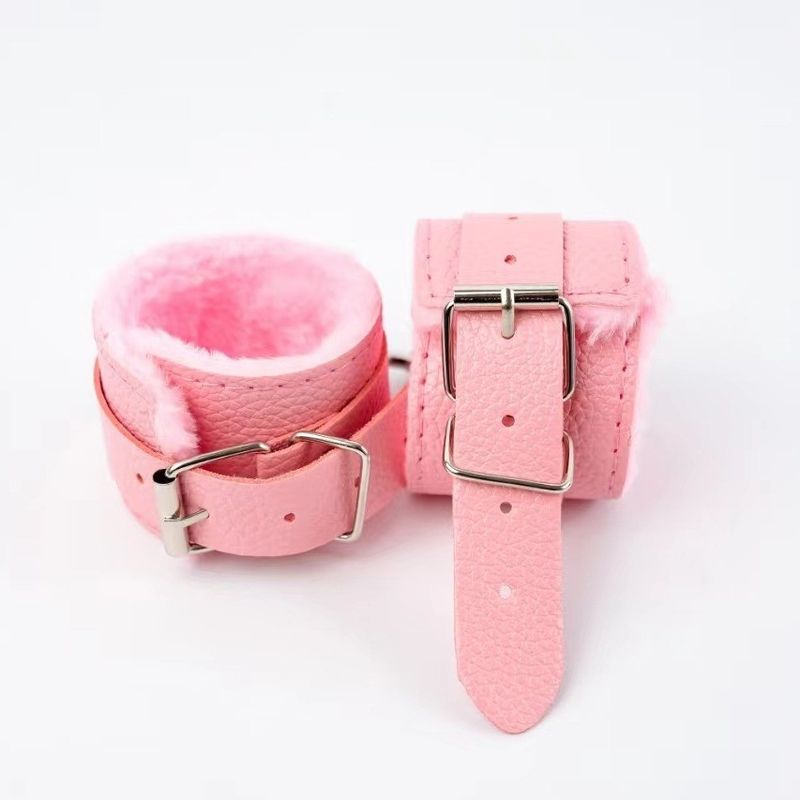 BDSM Hand Restraint Bondage Gear SM Slave Erotic Play Sex Ankle Handcuffs Long Flush Handcuff Detachable Chain Clasp_voghion.com