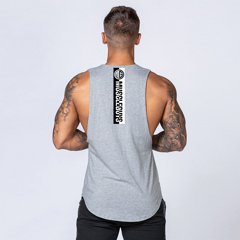 Sports Tank Top Men's High Elastic Slim Fit Fitness Clothes Basketball Running Training Sleeveless Sweat-absorbing_voghion.com