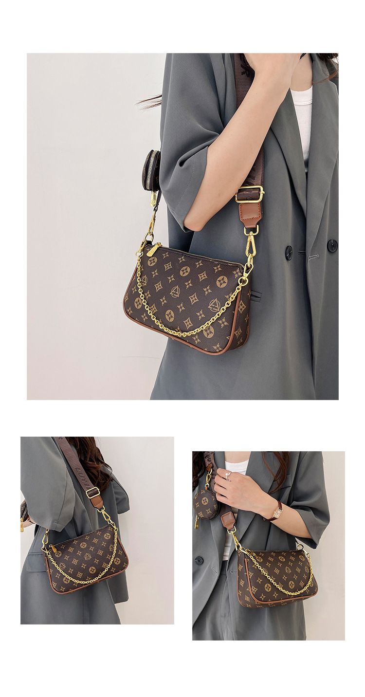 Borsa da donna 2024 nuova borsa a tracolla stampata popolare piccola quadrata versatile tracolla larga borsa da donna a spalla singola_voghion.com