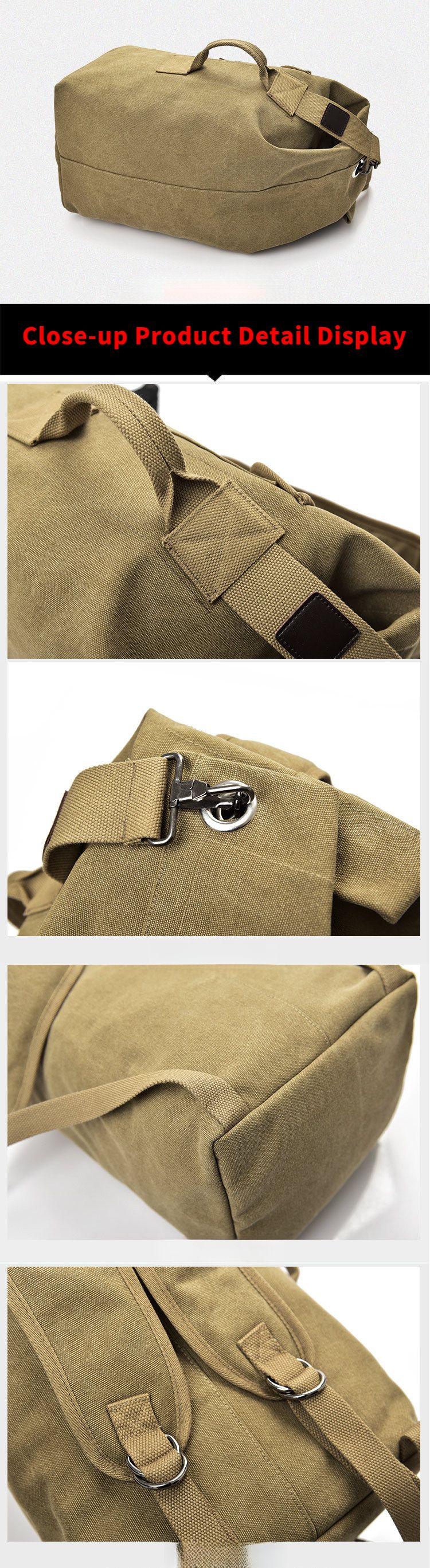 Fashion Large Capacity Men's Outdoor Travel Sports Bag Trendy Canvas Backpack For Men_voghion.com