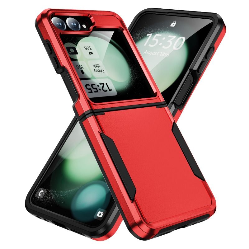 Elektroplatéiert Plastik Hard Shell Telefon Case fir Samsung Galaxy Z Flip 6 5 4 Flip6 Flip5 Flip4 Fall Präventioun Shockproof_voghion.com