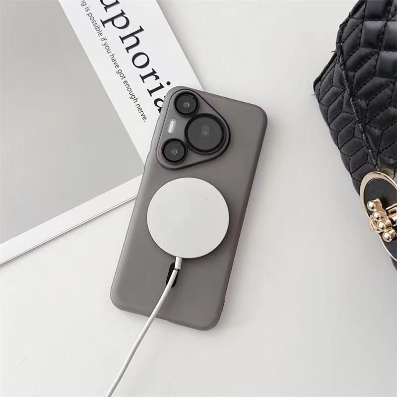 Custodia e cover per telefono Mate70 con pellicola per obiettivo adatta per Huawei Pura70Pro+ Custodia per telefono cellulare ultra sottile magnetica Ice Mist Frosted Confezione completa rigida_voghion.com