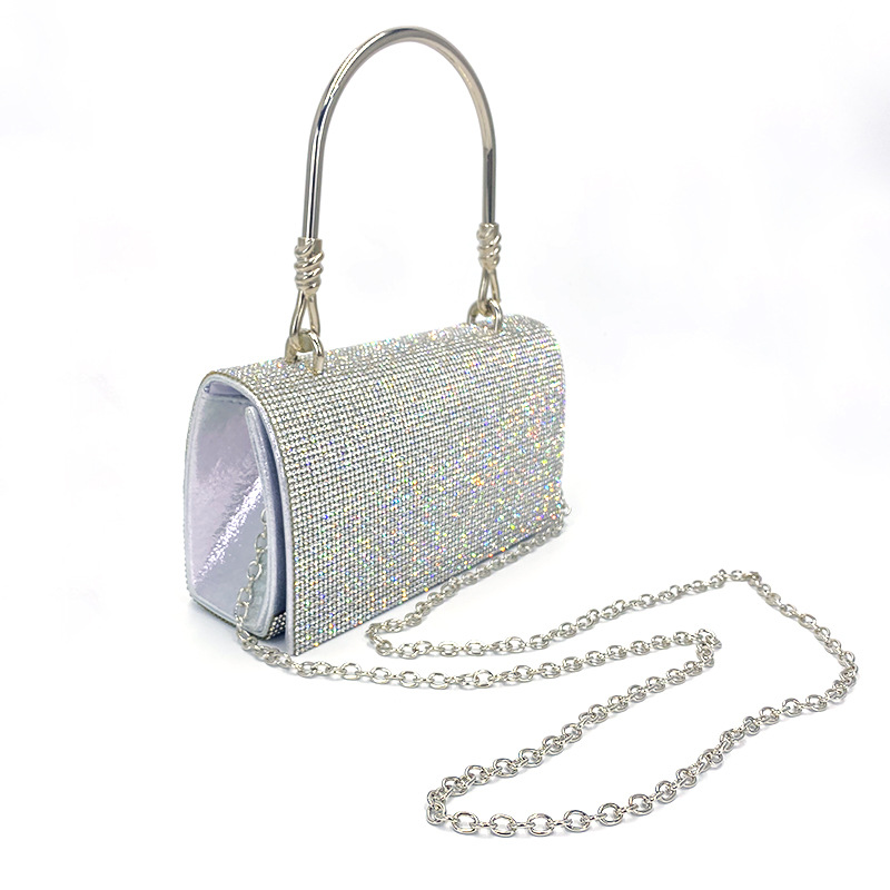 Evening Clutch Sparkling Full Diamond Handbag High-end Wrist Underarm Bag_voghion.com