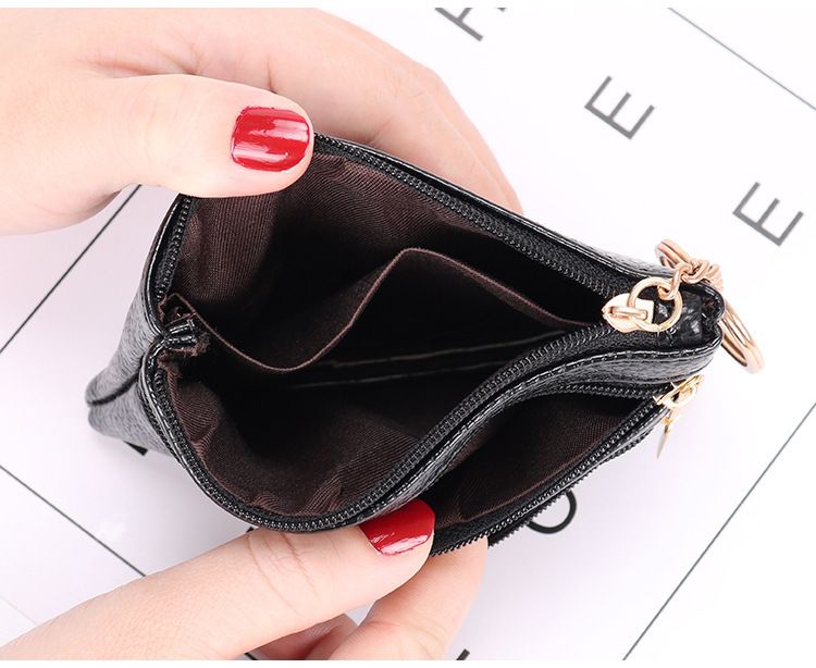 Gepäck & Taschen Münzgeldbörse, kurz, echtes Leder, Textur, kleine Brieftasche, multifunktionaler Führerschein-Kartenhalter, weiches Leder, Schlüsseltasche, Reißverschlusstasche_voghion.com