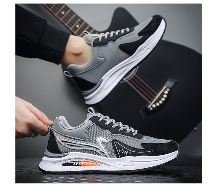 Gli studenti più popolari alla moda dell'autunno e dell'inverno iniziano la scuola National Tide Scarpe da uomo con doppia cucitura in pelle a rete Produttori W_voghion.com