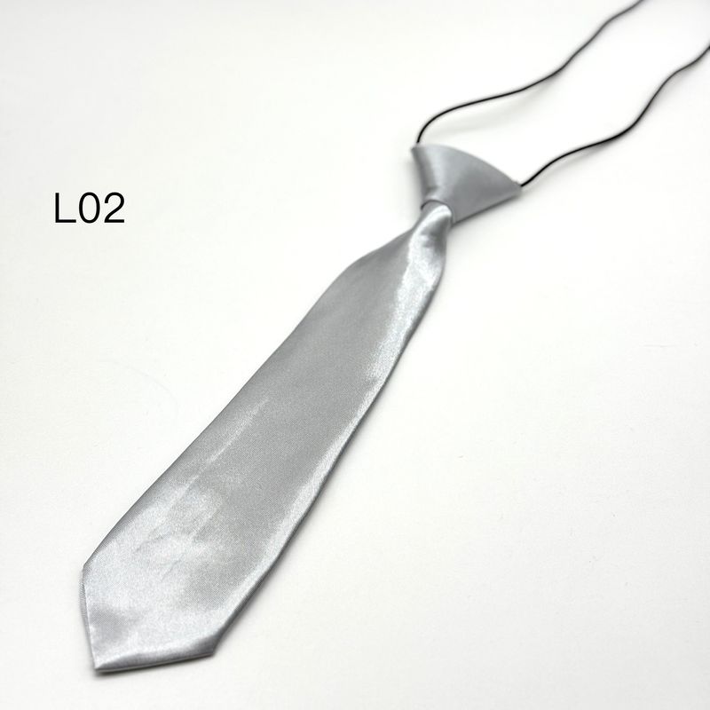 Cravatta per bambini tinta unita per ragazze, studenti delle elementari e medie, uniforme scolastica nera e rossa con fiocco per neonati dell'asilo_voghion.com