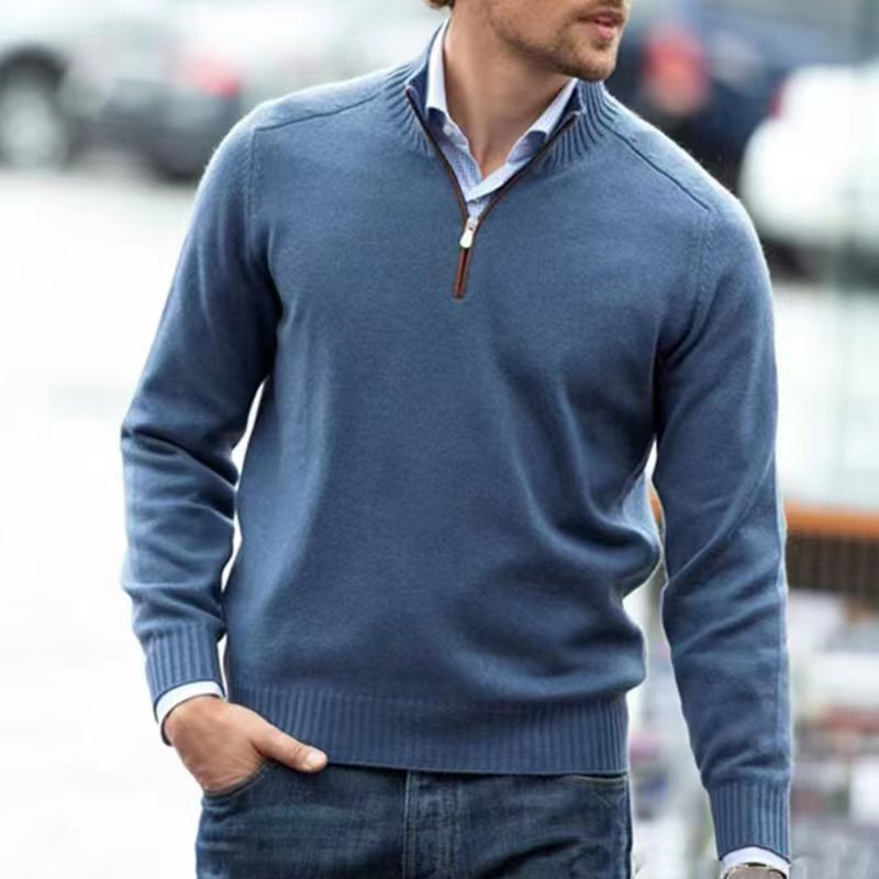 Men's Clothing Men's Long-Sleeved Wool Bottoming Sweaters Warm Woolen Sweaters_voghion.com