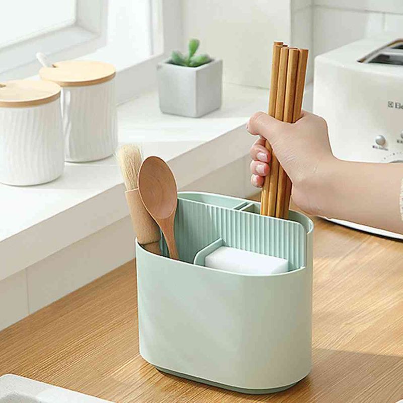 Multifunctional Chopstick Fork Spoon Storage Holder Box Cutlery Drain Rack Organizer Racks Storage Box Holders For Kitchen_voghion.com