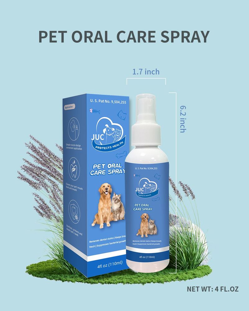 Dog Breath Freshener For Dogs & Cats Teeth Cleaning Spray Dog Bad Breath Pet Oral Care Spray 4fl.oz_voghion.com