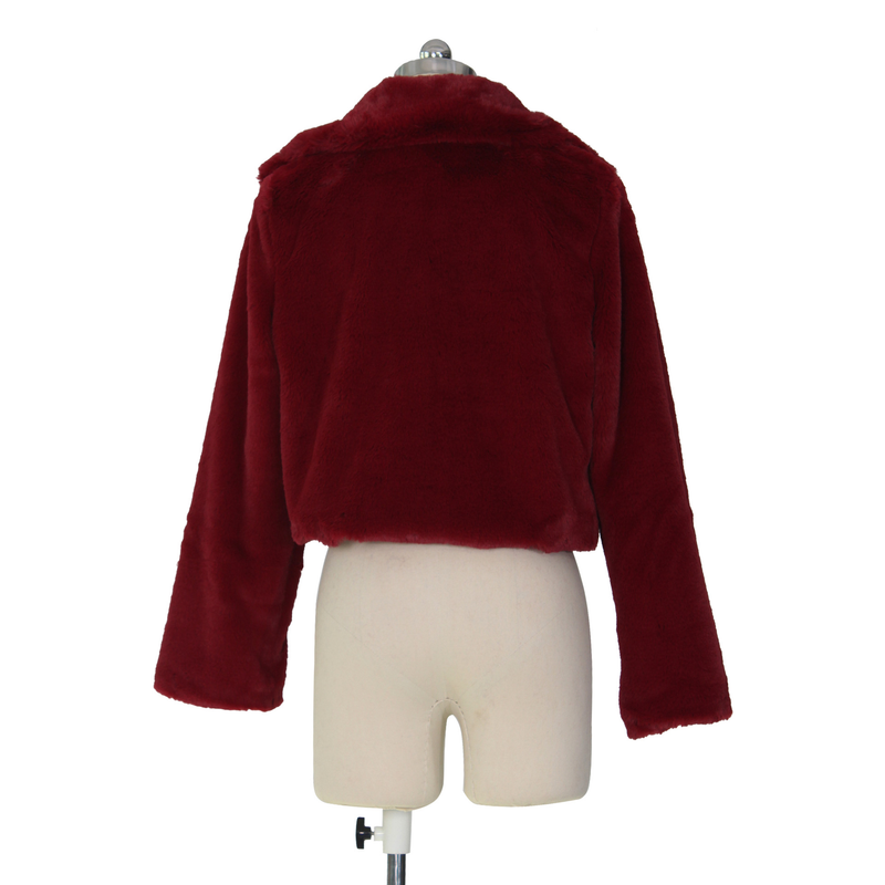 L'abbigliamento femminile desidera Dunhuang vendita calda autunno e inverno cardigan in pelliccia sintetica sciolto giacca corta cappotto soffice_voghion.com
