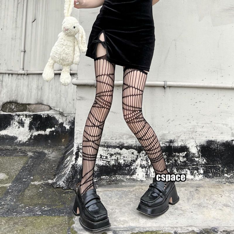 Collant dimagrante sottile e sexy con reggicalze, stile Y2K, per ragazze sexy, calze nere lunghe sopra il ginocchio_voghion.com