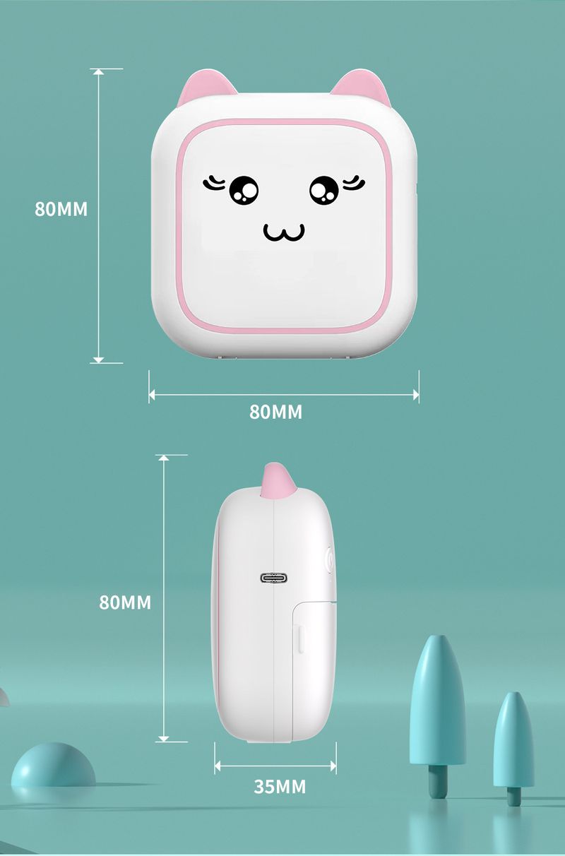 New mini printer portable small household can be connected to mobile phone Bluetooth photo label printer_voghion.com