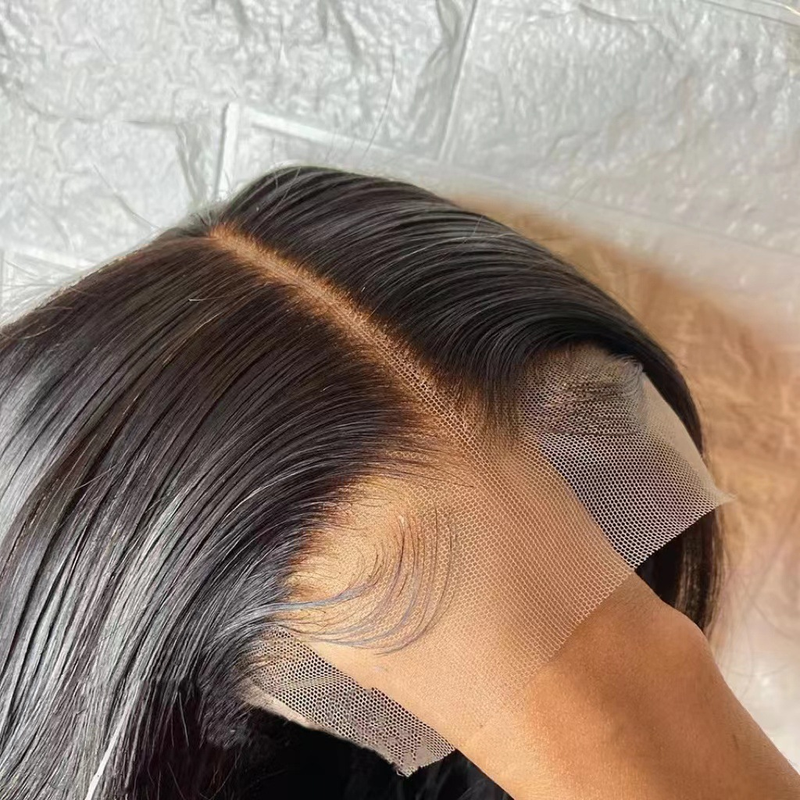Avant de lacet perruque perruque femme cheveux courts bobo tête nouveau produit dentelle cheveux courts boucle intérieure cheveux raides clavicule marchandises trouvées_voghion.com