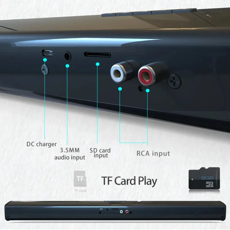 HIFI Wieless Bluetooth Speake Home Theate TV Compute Echo Wall Steeo Suound Sound FM Radio Remote Contol_voghion.com