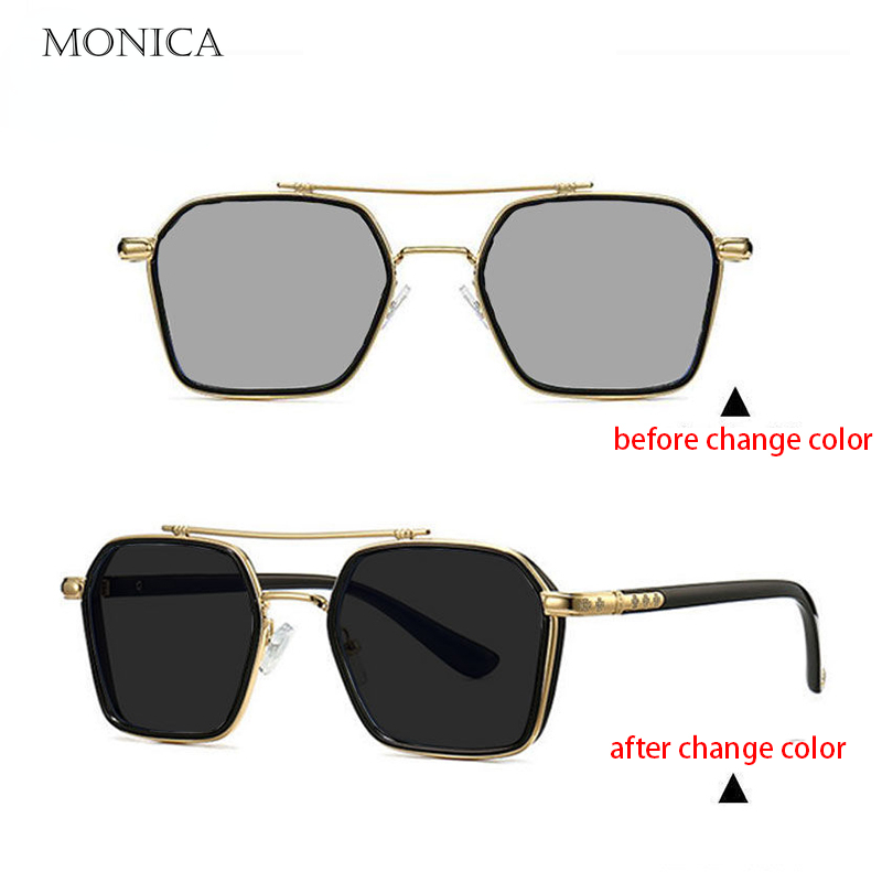 Intelligent Photochromic for Men Professional Day Night Driver Sunglasses UV400 Retro Design Glasses vintage_voghion.com