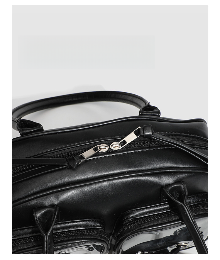 Nuova borsa a tracolla multifunzionale trasparente con fiocco anime, grande capacità, moda, tempo libero quotidiano_voghion.com