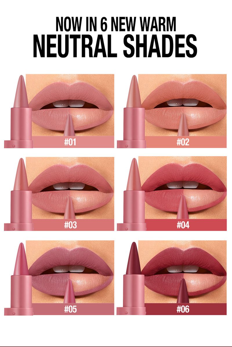 Lipstick New Multifunctional Lip Liner Lipstick Pen Matte 6 Colors Optional Lipstick_voghion.com