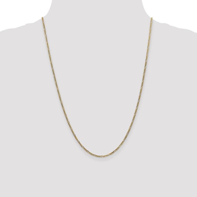 14K 1.8mm Flat Figaro Chain_voghion.com