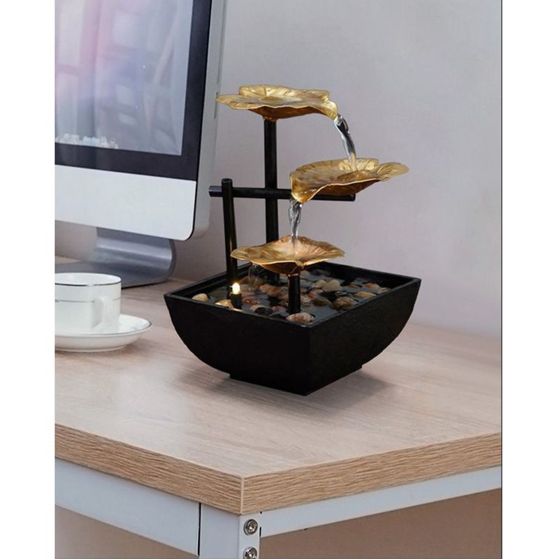 Colorful Ceramic Flow Circulating Water Wealth-Attracting Living Room Office Home Decoration High-End Ornament Gift_voghion.com