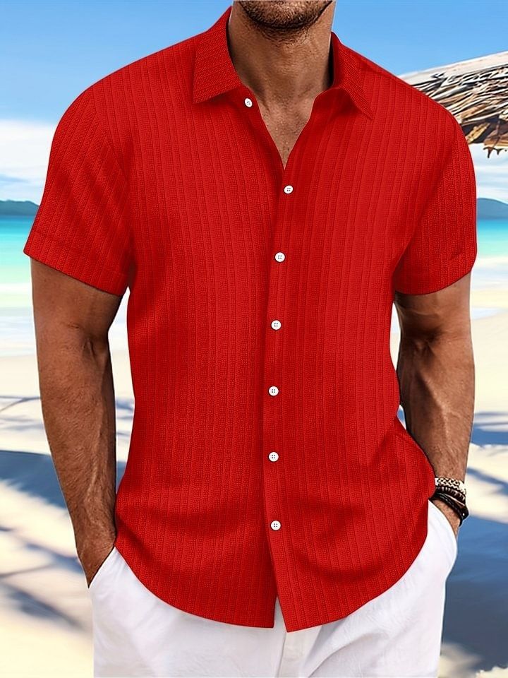 Men's Clothing Men's Shirts Casual Breathable Comfortable Tops Men's Button Fashion Shirts_voghion.com