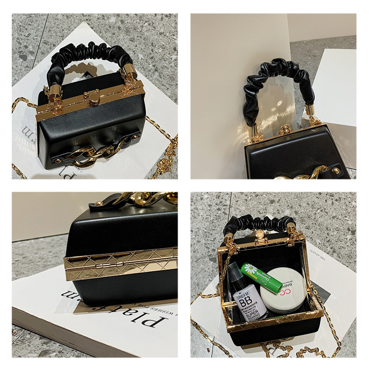 Autumn and winter new Korean version of fashion folds ins network red ocean chain hand bill shoulder crossbody bag_voghion.com