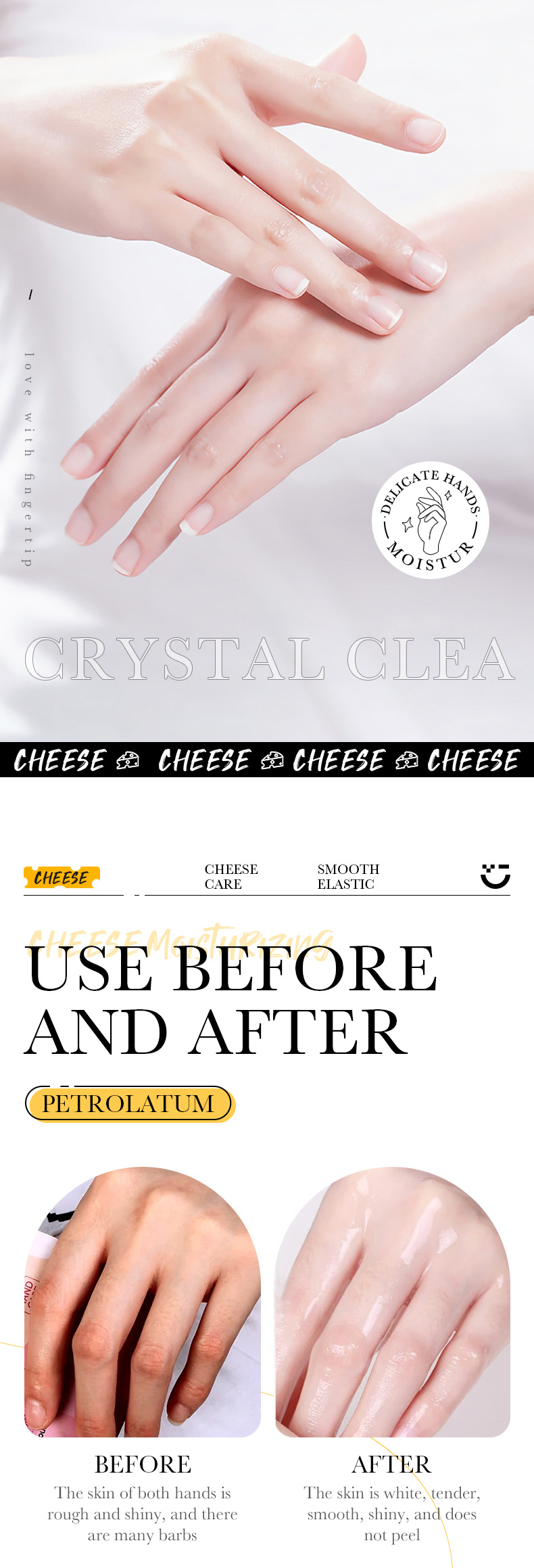 Crema hidratante para manos con queso BIOAOUA Hidrata, previene la sequedad, las grietas, humecta y blanquea las manos._voghion.com