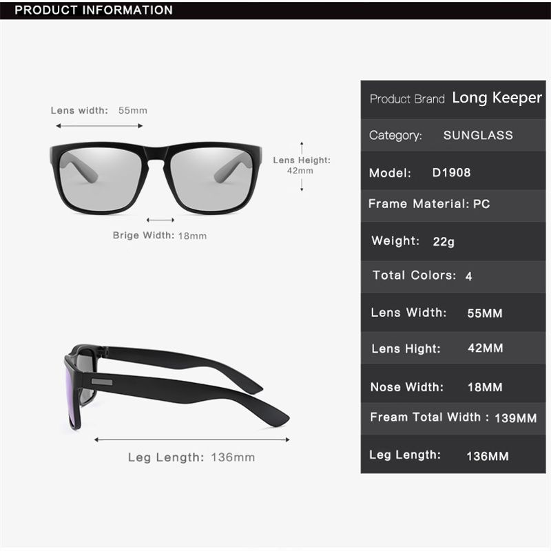 Νέα μοντέρνα πολωμένα φωτοχρωμικά γυαλιά ηλίου για άνδρες, γυαλιά ηλίου χαμαιλέοντα για άνδρες, ημέρα, νυχτερινή όραση, γυαλιά οδήγησης, φακοί ηλίου_voghion.com