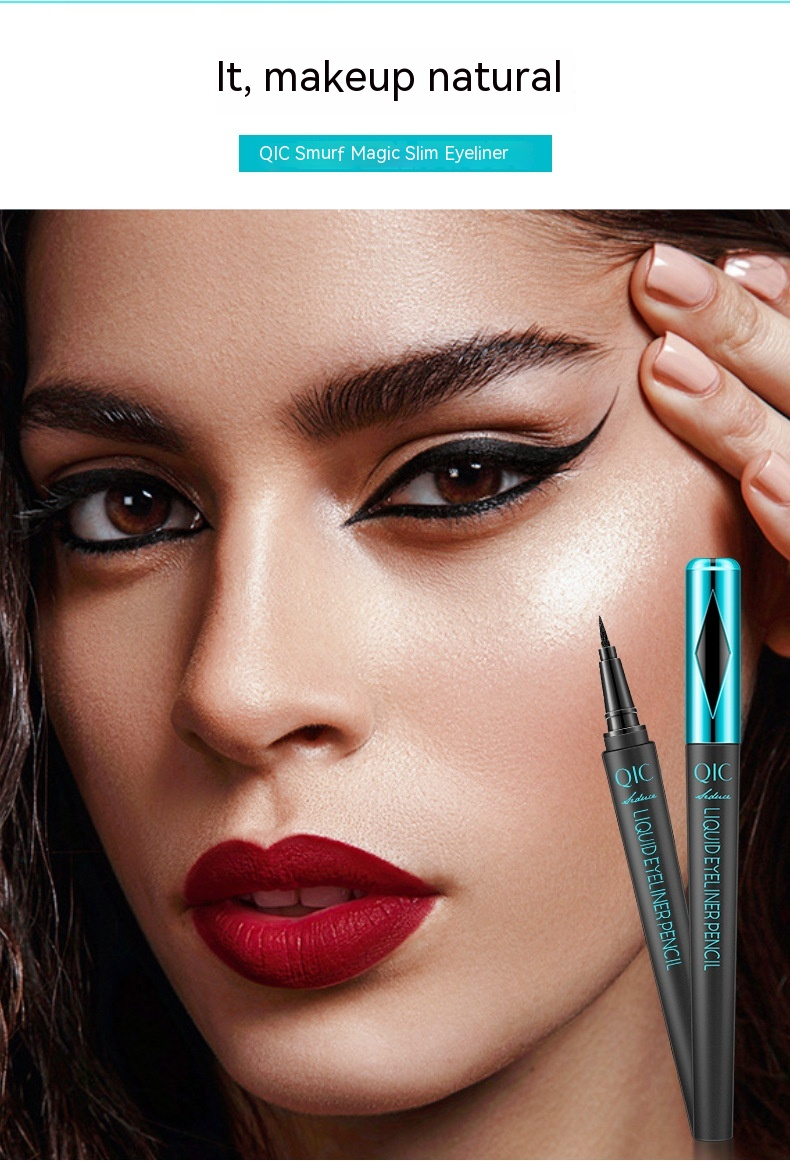 QIC Magic Slim Wasserdichter, schweißfester, färbender, schnell trocknender Make-up-Eyeliner, Eyeliner-Flüssigkeitsstift_voghion.com