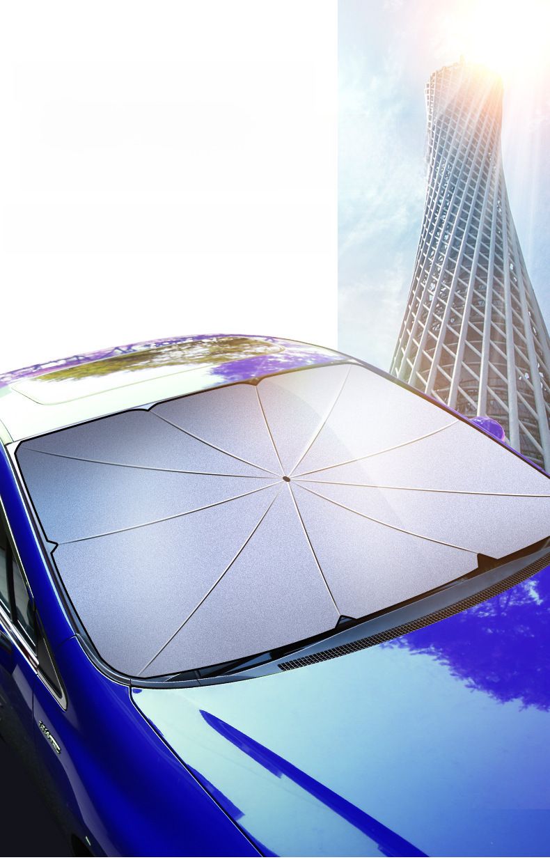 Parasolar auto parbriz față protecție solară auto izolație termică parasolar titan argintiu parasolar vară_voghion.com
