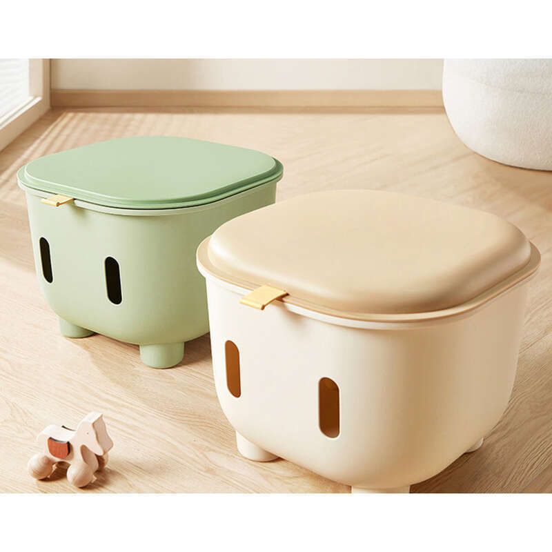 【 Hedou 】 Tabouret de rangement pour enfants pouvant accueillir des jouets, des collations, des vêtements et des articles divers pour bébé, à usage domestique_voghion.com