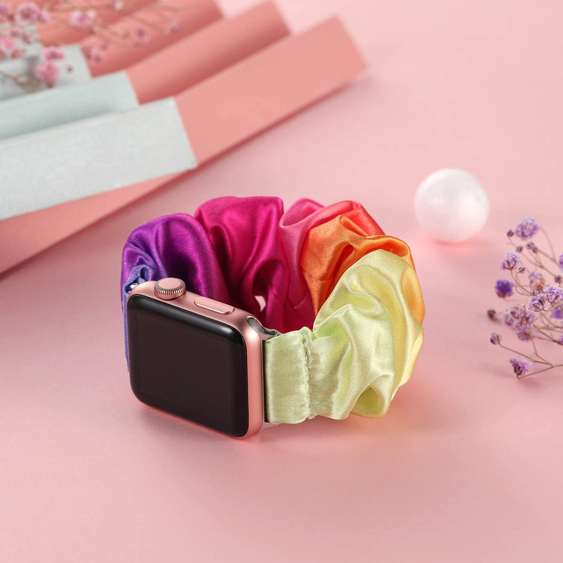Nylonový řemínek Scrunchie pro Apple Watch 44mm 40mm 42mm 38mm ultra 49mm Solo Loop náramek pro iWatch 5 4 3 SE 6 7 8 45mm 41mm_voghion.com