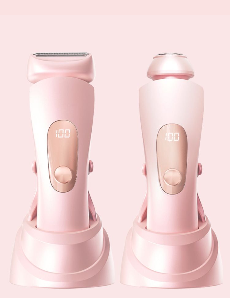 Epilierer-Haarentfernungsgerät, Doppelkopfrasierer für Damen, Privater Schamhaarschneider, Elektrorasierer, Haarentfernungsgerät für Damen_voghion.com