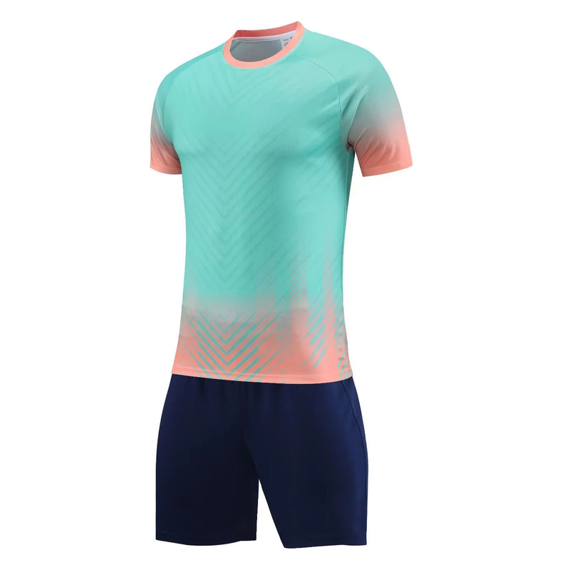 Children's Gradient Soccer Jersey Men's Soccer Jersey Summer Training Short Sleeve Personalized Printed Soccer Jersey_voghion.com