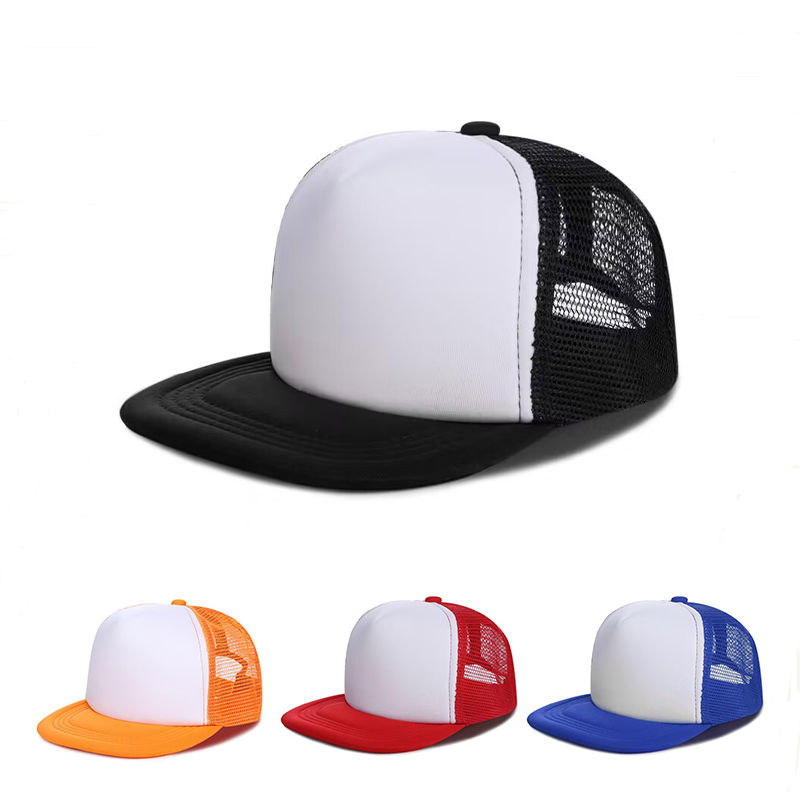 Καπέλο από mesh, ανδρικό και γυναικείο καπέλο με ίσιο γείσο, καλοκαιρινή σκίαση, προστασία από τον ήλιο, αναπνέει, ευέλικτο καπέλο ηλίου, για υπαίθριες δραστηριότητες_voghion.com