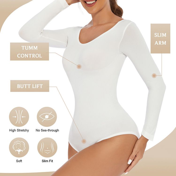 Underwear Tummy Tuck Shapewear Women's Tight Long Sleeve Corset Slimming Clothing Beautiful Body Shapewear_voghion.com